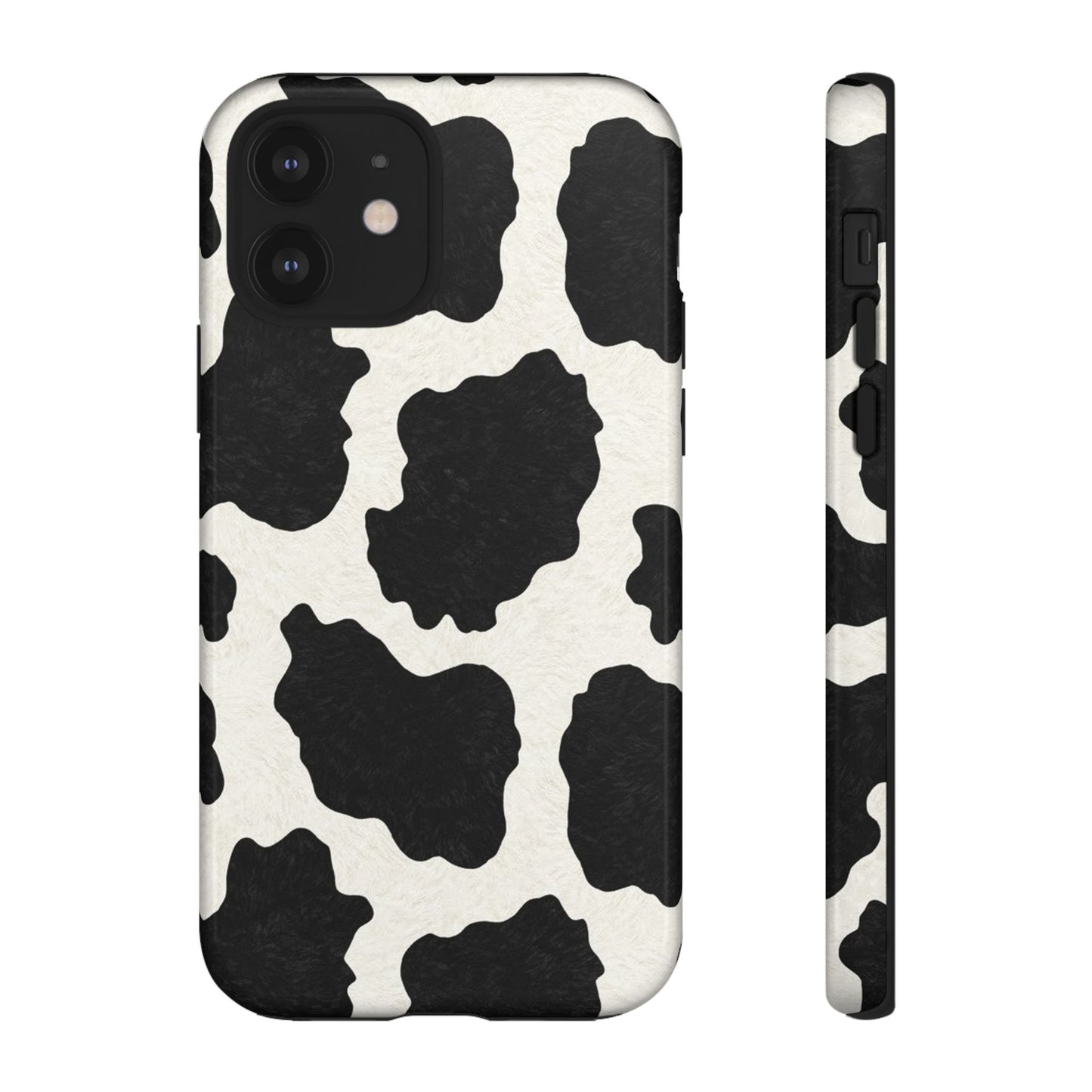 Black & White Cow Print Phone Case | Aesthetic Tough Protective Case