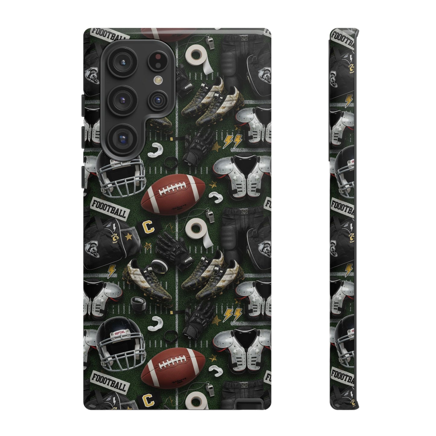 Football Pattern Phone Case – Sports Fan Tough Protective Game Day Case