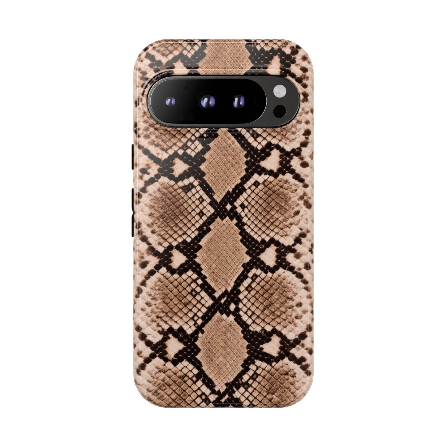 Snake Print Phone Case – Brown Python Pattern Slim Protective Cover for Iphone, Samsung Galaxy and Pixel