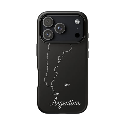 Argentina Outline Phone Case – Minimal Country Map Tough Case (iPhone, Samsung, Pixel)