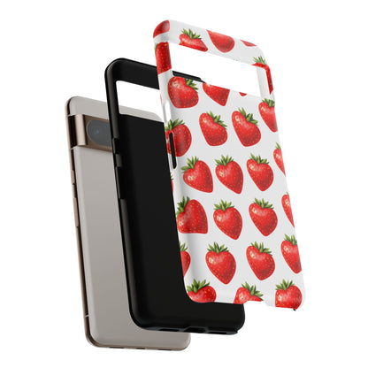 Cute Strawberry Phone Case – Aesthetic Fruit Pattern Protective Cover for Iphone, Samsung Galaxy and Pixel