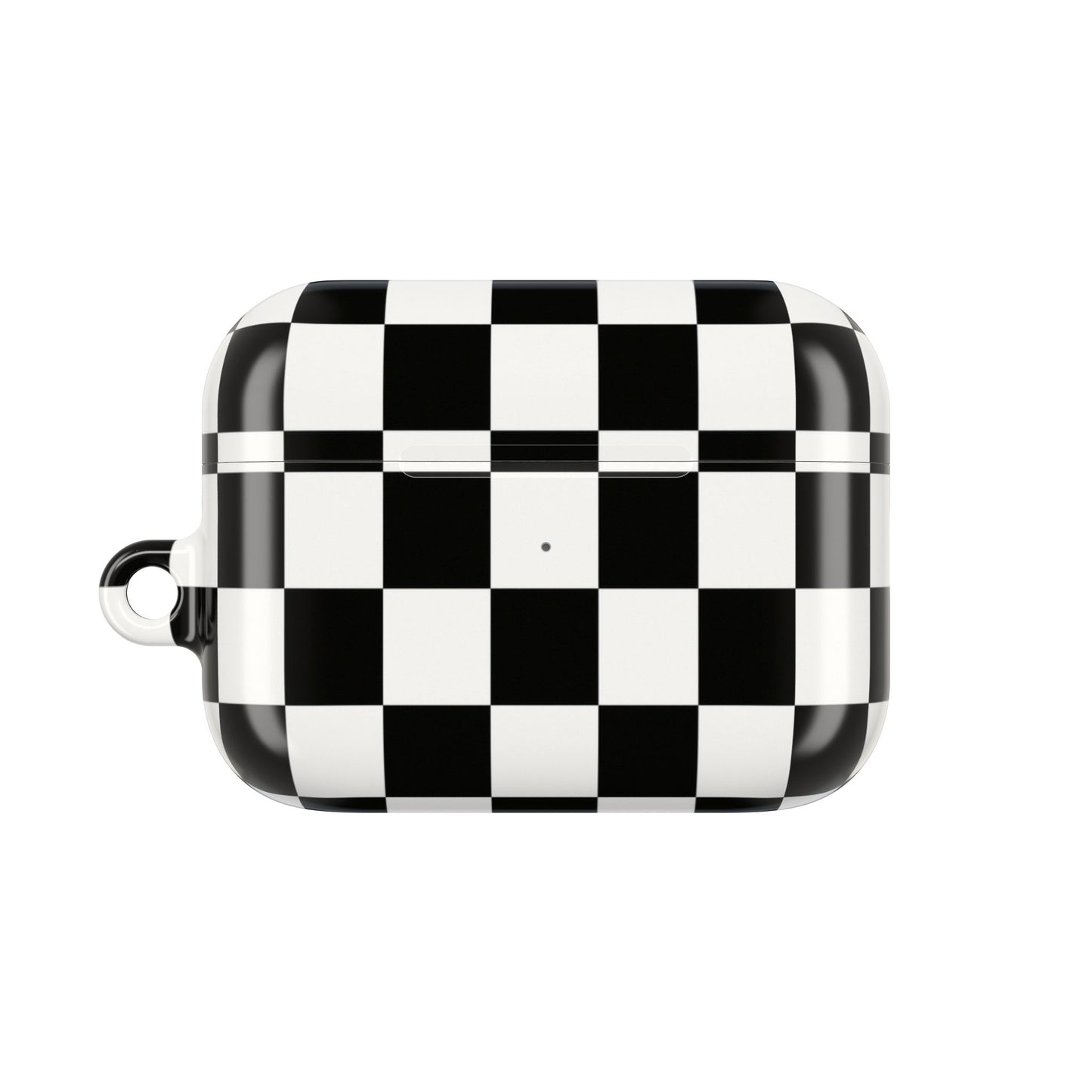 Checkerboard AirPod Case – Black & White Retro Pattern