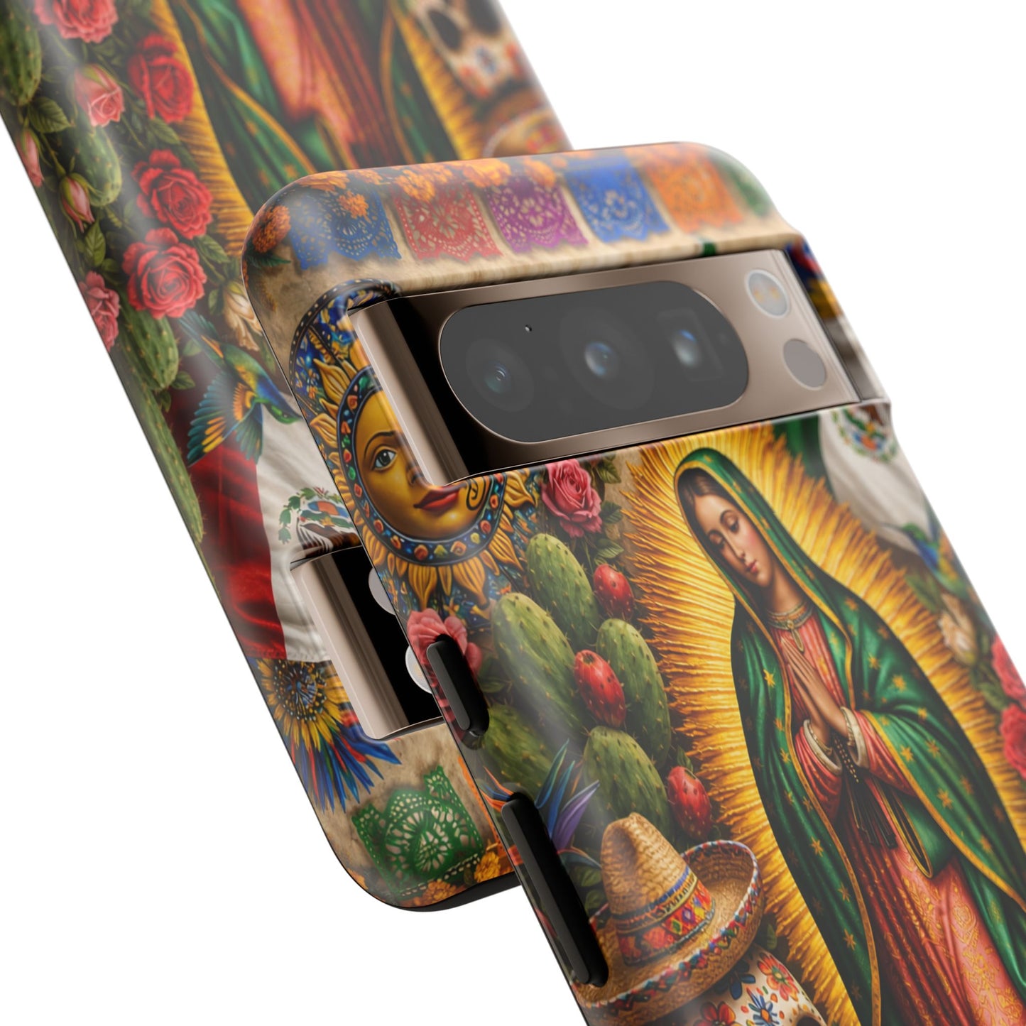 Virgen de Guadalupe Phone Case Mexican Floral iPhone Samsung Pixel Case