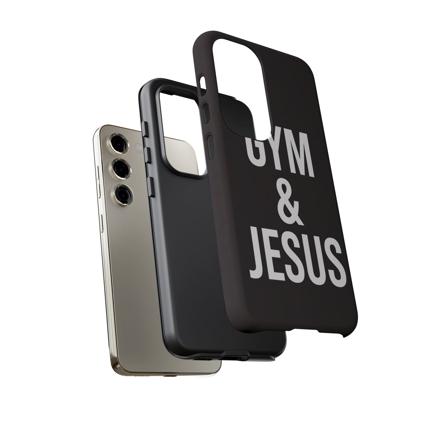 Gym & Jesus Phone Case Christian Faith Workout Gym Motivation Case