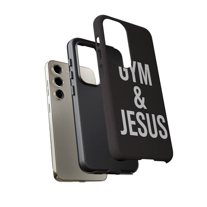 Gym & Jesus Phone Case Christian Faith Workout Gym Motivation Case