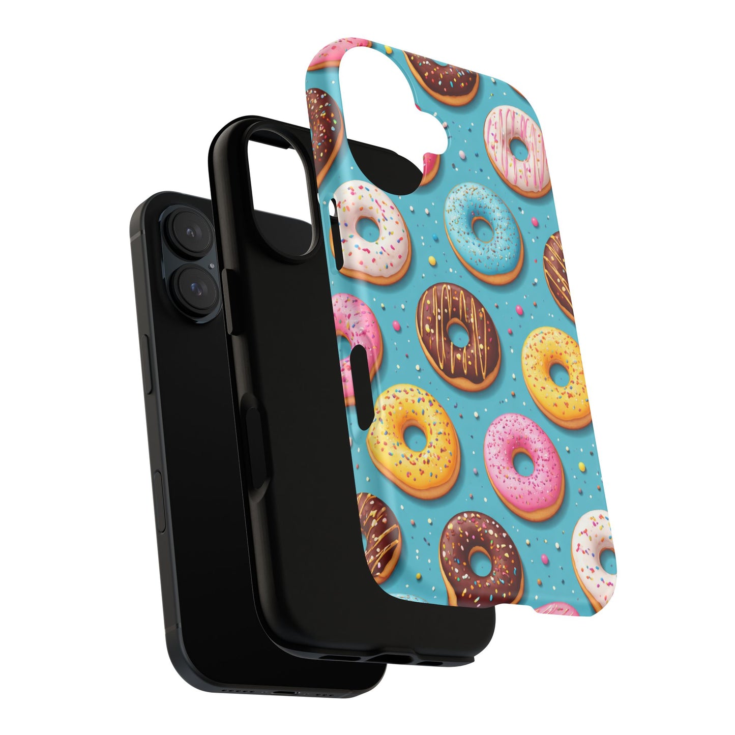 Cute Donut Pattern Phone Case – Colorful Sprinkles Dessert Design for Iphone, Samsung Galaxy and Pixel
