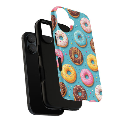 Cute Donut Pattern Phone Case – Colorful Sprinkles Dessert Design for Iphone, Samsung Galaxy and Pixel