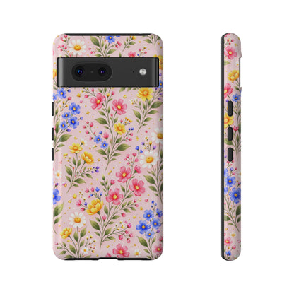 Wildflower Floral Phone Case Vintage Spring Meadow Tough Cover