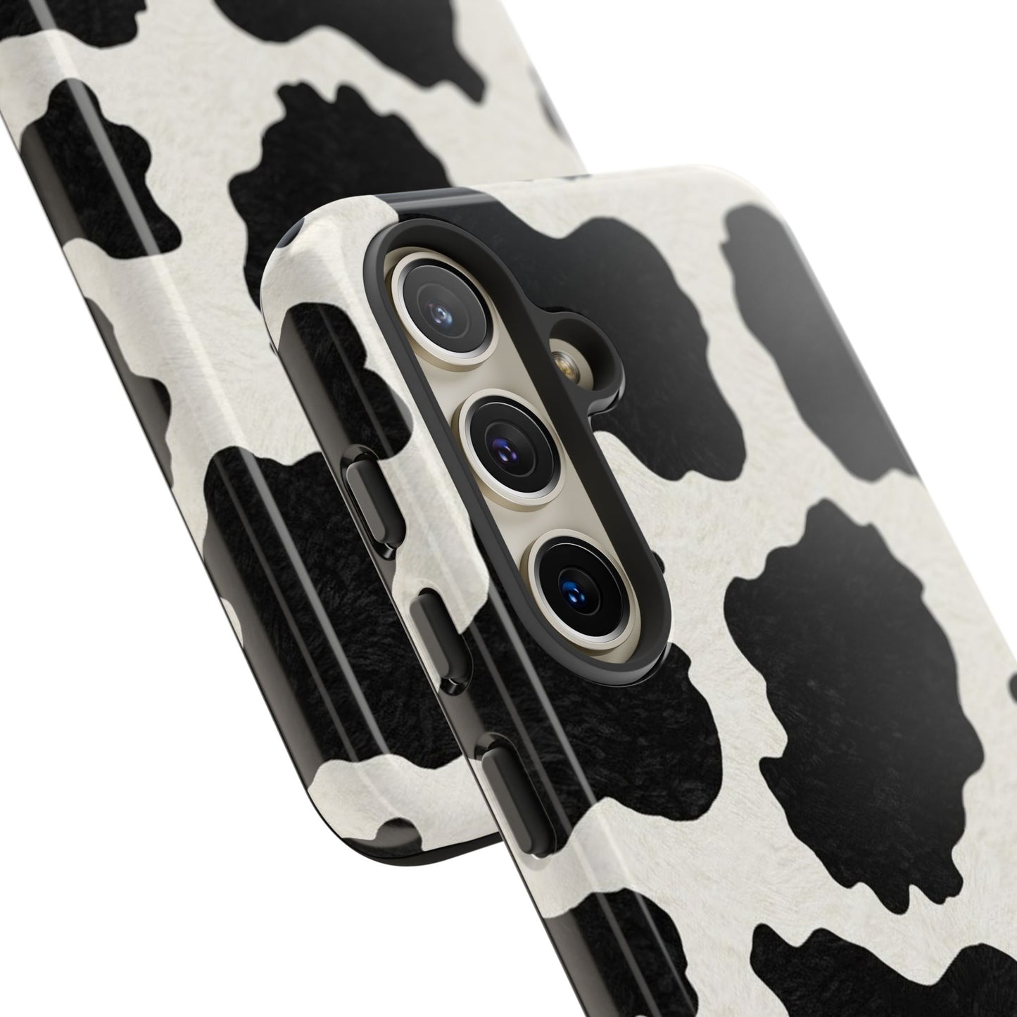 Black & White Cow Print Phone Case | Aesthetic Tough Protective Case
