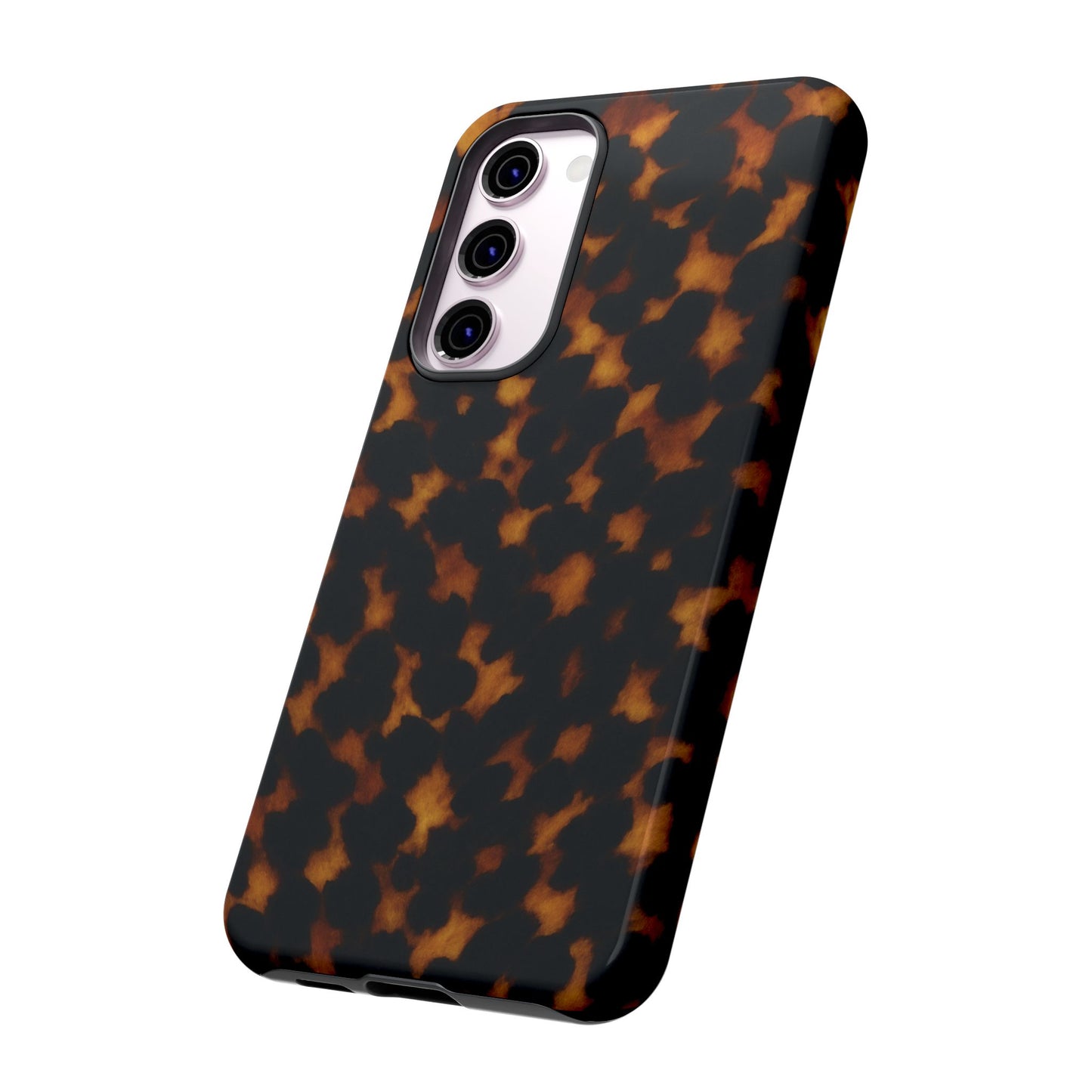 Tortoiseshell Pattern Tough Phone Case | Classic Leopard-Style Protective Cover