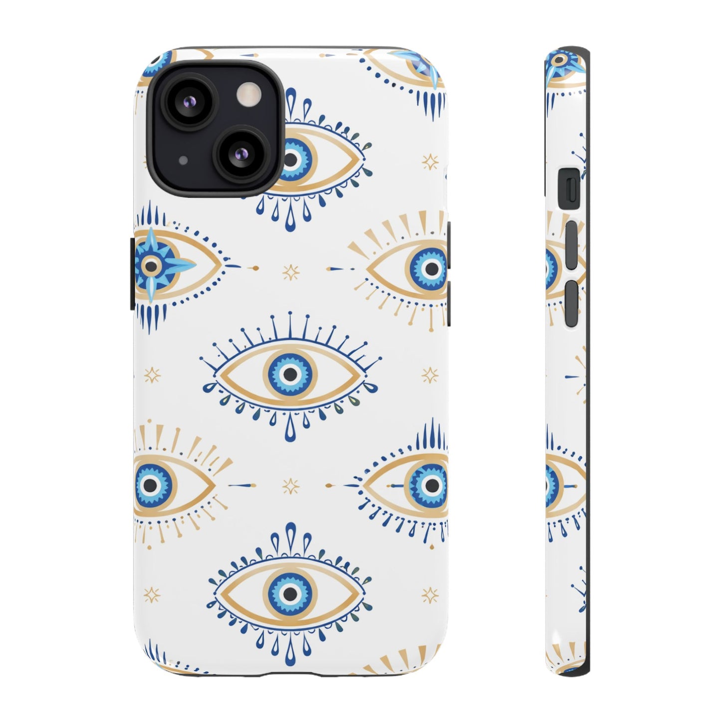 Blue Evil Eye Phone Case – Protective Slim Shockproof Cover for Iphone, Samsung Galaxy and Pixel
