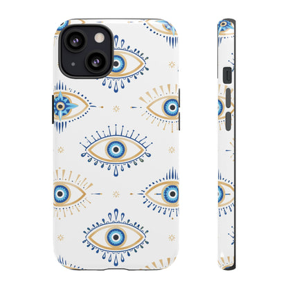 Blue Evil Eye Phone Case – Protective Slim Shockproof Cover for Iphone, Samsung Galaxy and Pixel