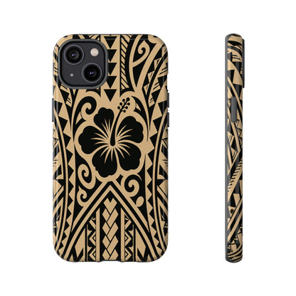 Polynesian Tribal Hawaiin Hibiscus Phone Case for iPhone Samsung Galaxy