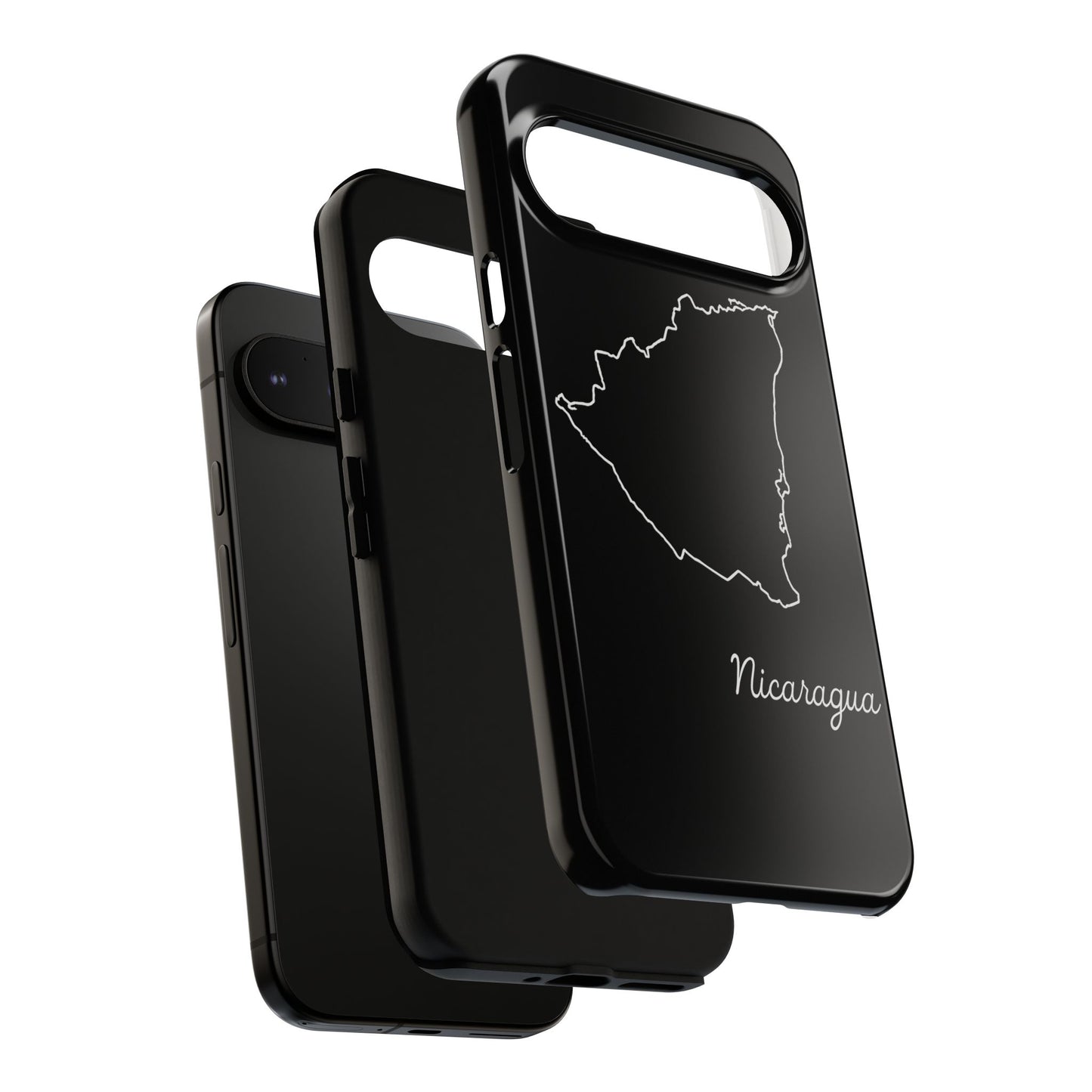 Nicaragua Outline Phone Case – Minimal Country Map Tough Case (iPhone, Samsung, Pixel)