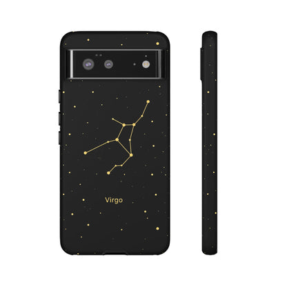 Virgo Zodiac Constellation Phone Case – Luxe Gold Celestial Cover
