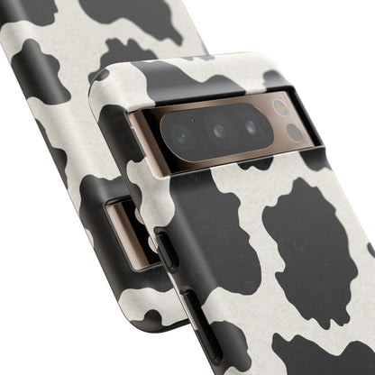 Black & White Cow Print Phone Case | Aesthetic Tough Protective Case