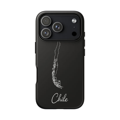 Chile Outline Phone Case – Minimal Country Map Tough Case (iPhone, Samsung, Pixel)
