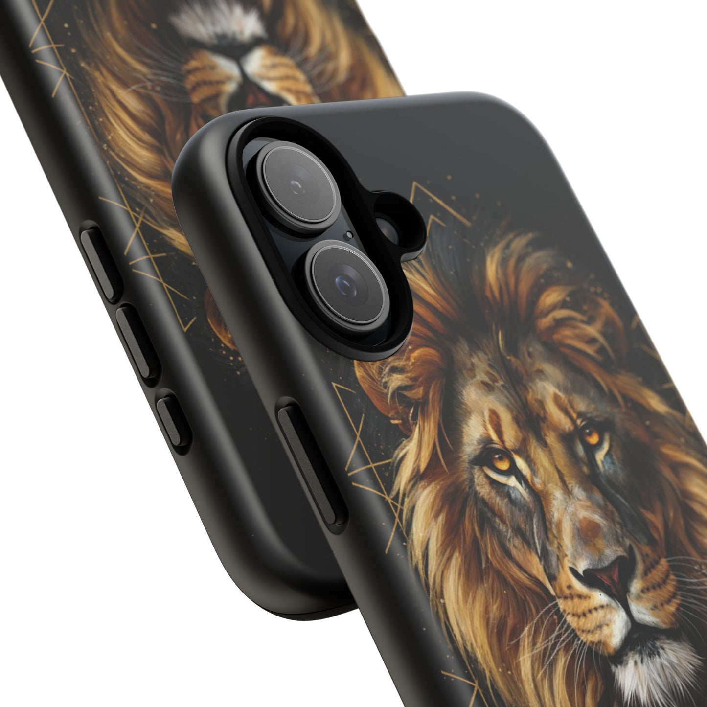 Majestic Lion Phone Case – Black Gold Luxury Lion Art Tough Protective Case