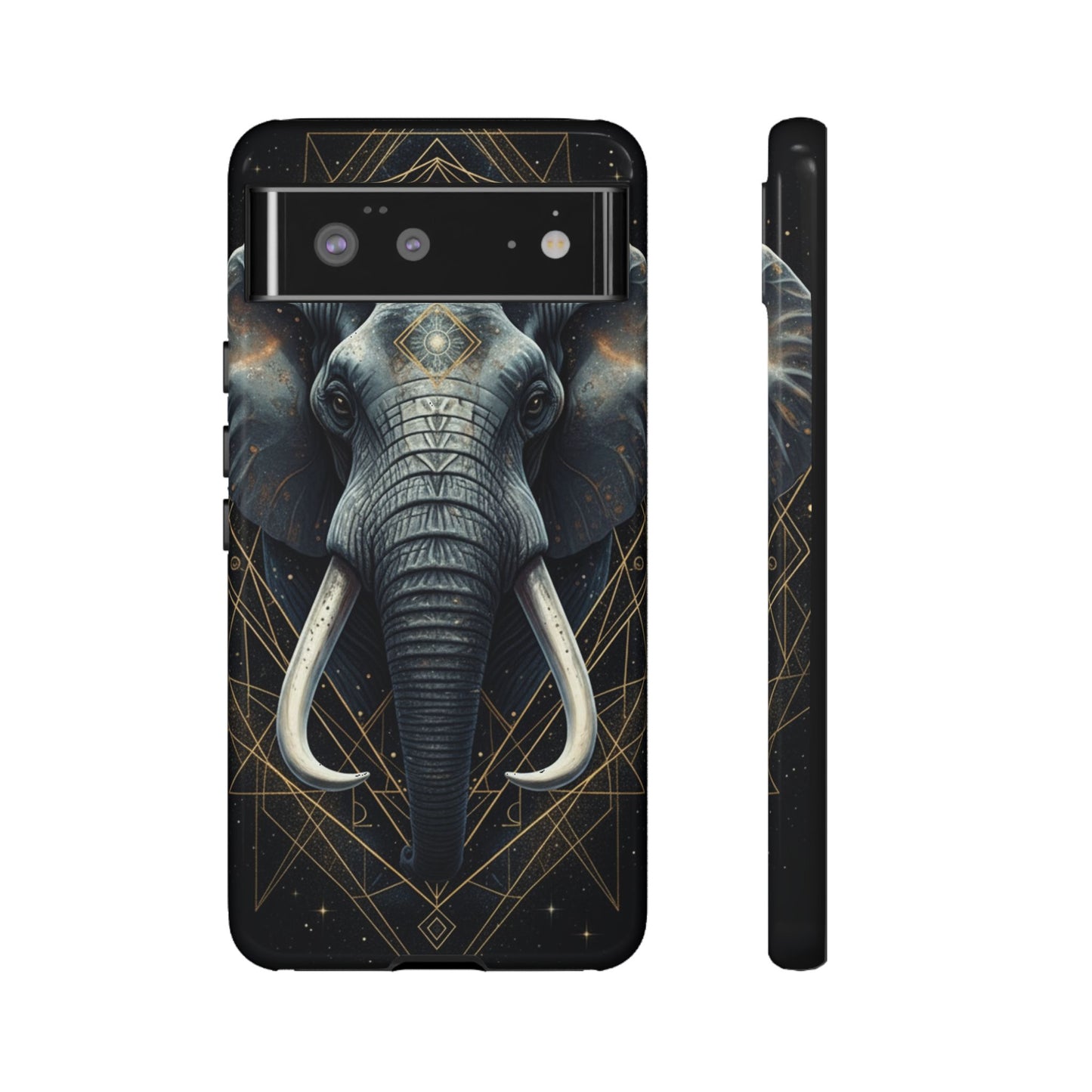 Elephant Mandala Phone Case | Minimal Gold Accent Tough Case