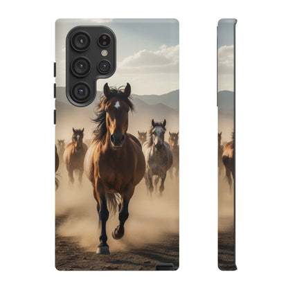 Running Horses Phone Case | Wild Mustang Herd Tough Protective Cover