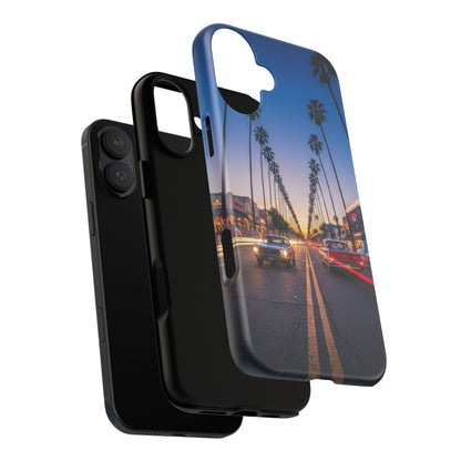 LA Sunset Boulevard Phone Case | Palm Tree Sunset Aesthetic | City Night Tough Case