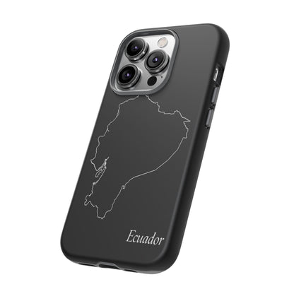Ecuador Outline Phone Case – Minimal Country Map Tough Case (iPhone, Samsung, Pixel)