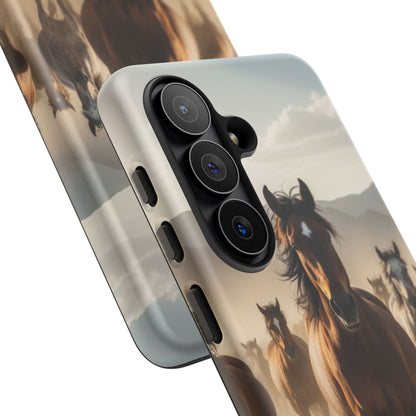 Running Horses Phone Case – Wild Mustang Herd Tough Case (iPhone, Samsung, Pixel)