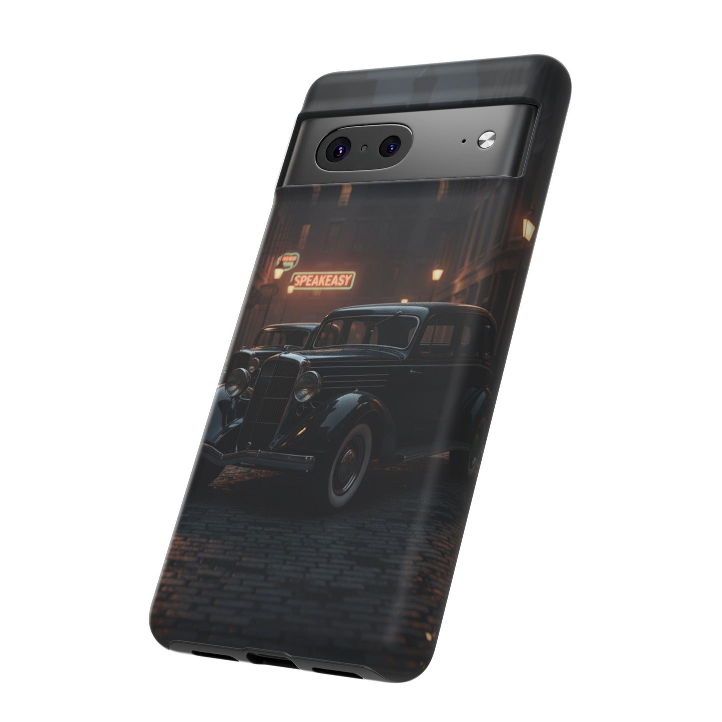 Vintage Classic Car Phone Case | Retro Noir Aesthetic | 1930s Street Scene Tough Case for iPhone & Samsung