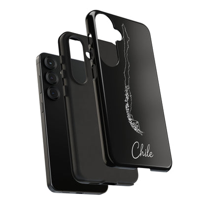 Chile Outline Phone Case – Minimal Country Map Tough Case (iPhone, Samsung, Pixel)