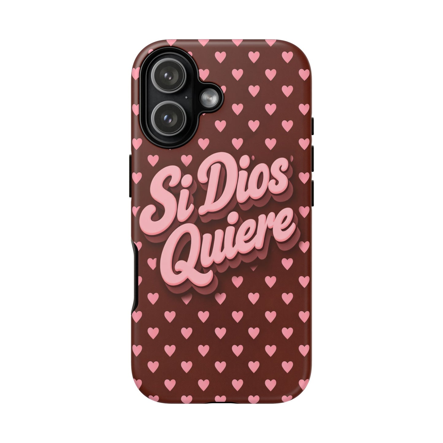 Si Dios Quiere Phone Case Latina Aesthetic Pink Hearts iPhone Samsung