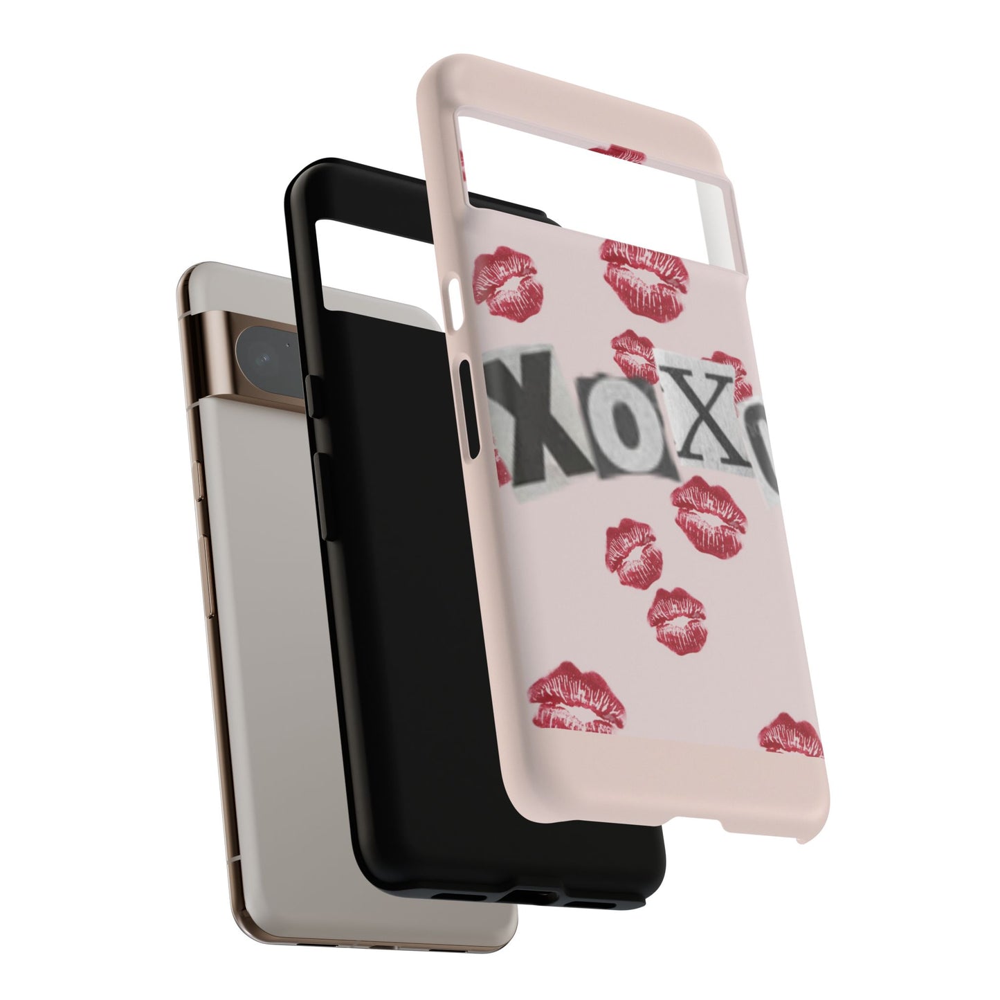 XOXO Kiss Print Phone Case | Coquette Valentine Aesthetic | Cute Pink Lipstick Kiss Tough Case for iPhone & Samsung