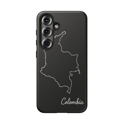 Colombia Outline Phone Case – Minimal Country Map Tough Case (iPhone, Samsung, Pixel)