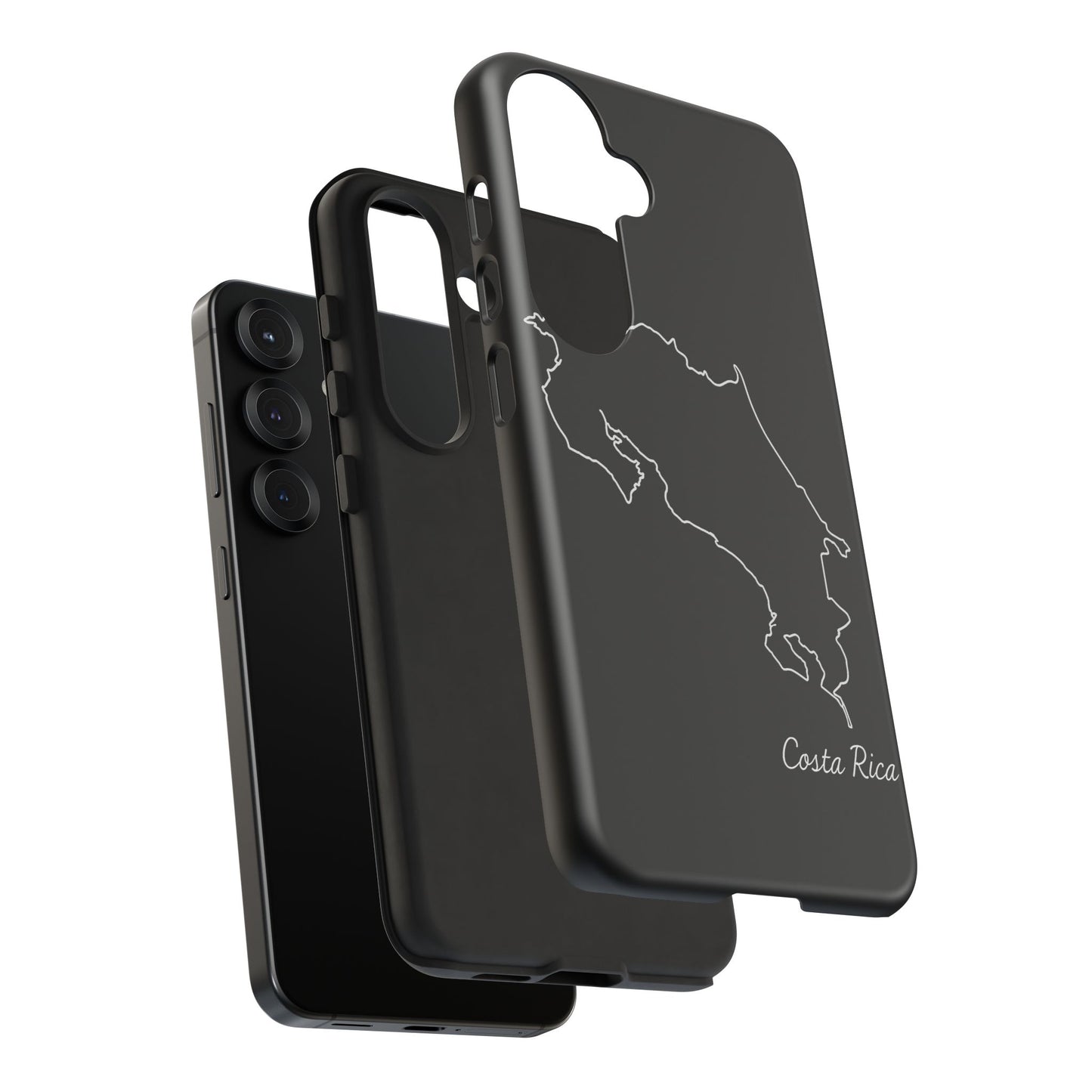Costa Rica Outline Phone Case – Minimal Country Map Tough Case (iPhone, Samsung, Pixel)