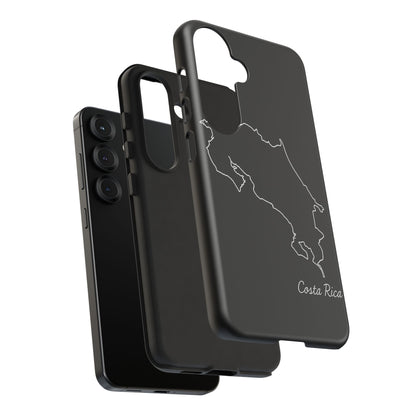 Costa Rica Outline Phone Case – Minimal Country Map Tough Case (iPhone, Samsung, Pixel)