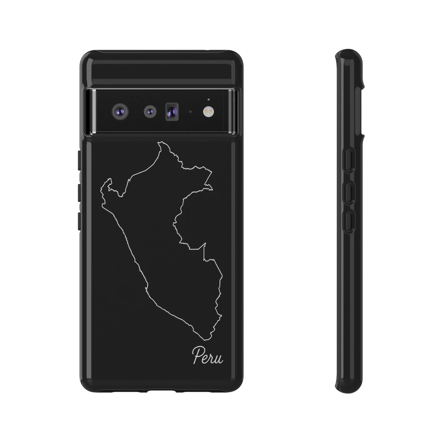 Peru Outline Phone Case – Minimal Country Map Tough Case (iPhone, Samsung, Pixel)