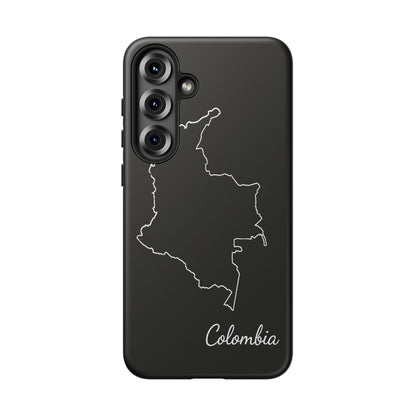 Colombia Outline Phone Case – Minimal Country Map Tough Case (iPhone, Samsung, Pixel)