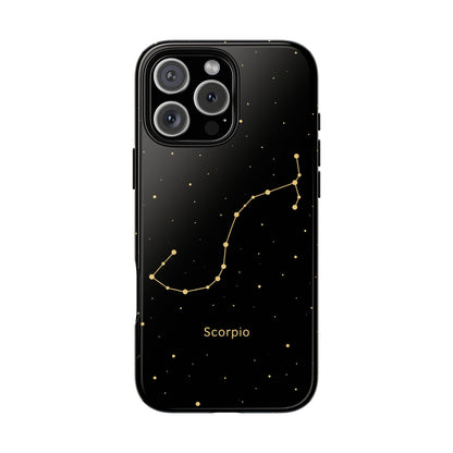 Scorpio Zodiac Constellation Phone Case – Luxe Gold Celestial Cover