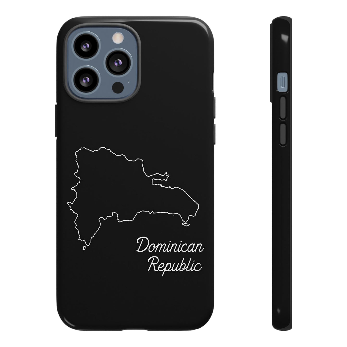 Dominican Republic Outline Phone Case – Minimal Country Map Tough Case (iPhone, Samsung, Pixel)