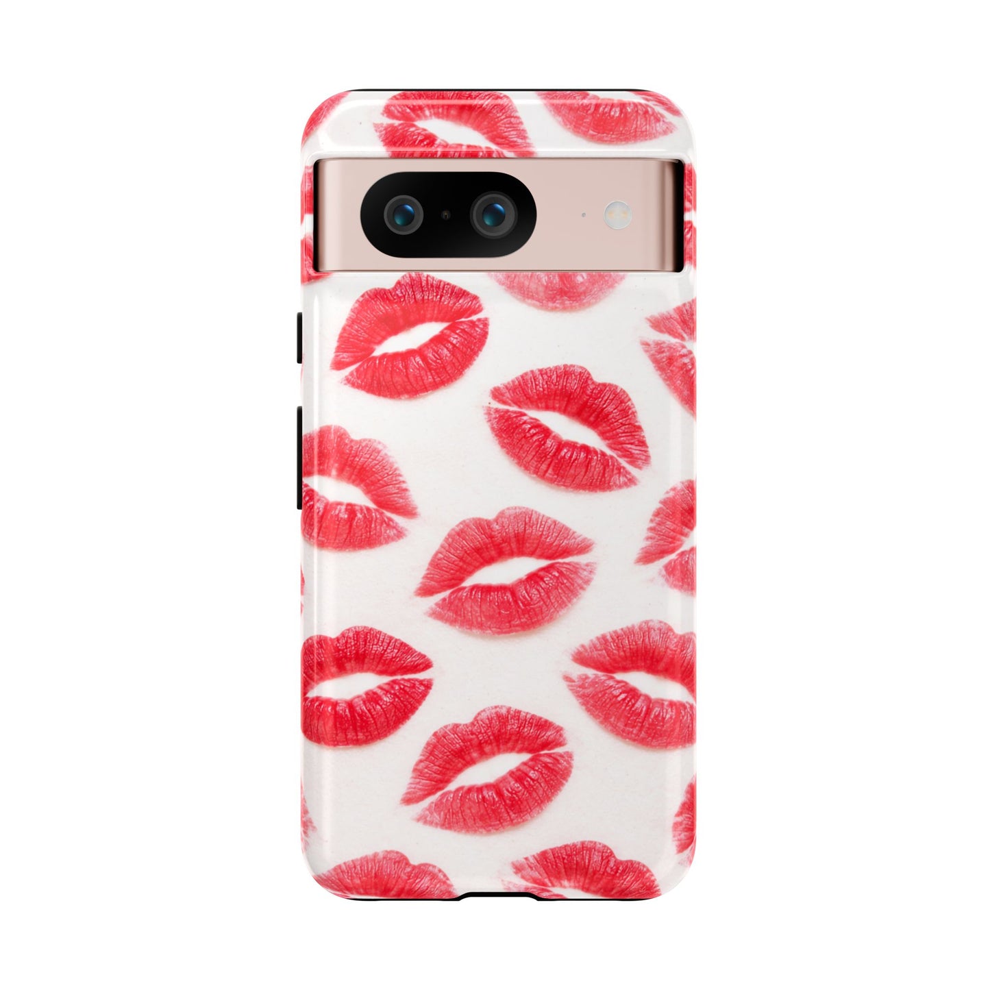 Red Lipstick Kiss Phone Case – Sexy Lip Print Pattern Tough Protective Cover