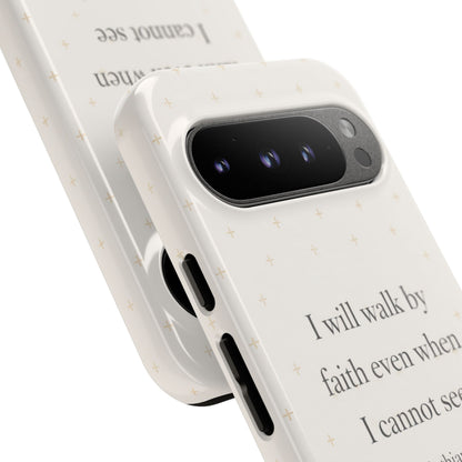 Walk by Faith Phone Case 2 Corinthians 5:7 Christian Bible Cover