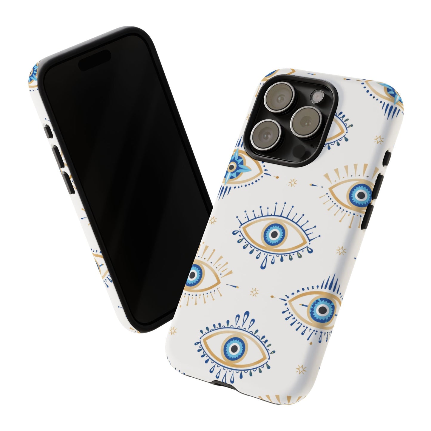 Blue Evil Eye Phone Case – Protective Slim Shockproof Cover for Iphone, Samsung Galaxy and Pixel