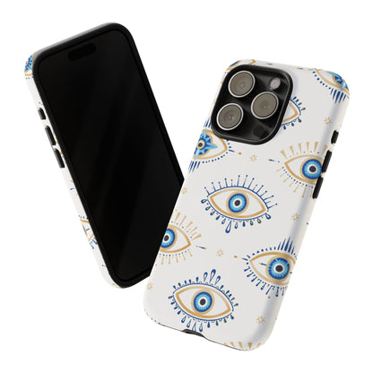 Blue Evil Eye Phone Case – Protective Slim Shockproof Cover for Iphone, Samsung Galaxy and Pixel