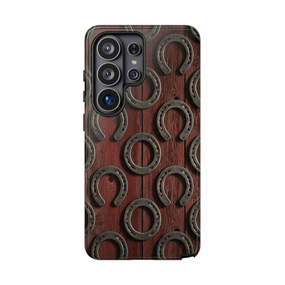 Rustic Horseshoe Western Phone Case – Cowboy Country Ranch Tough Case