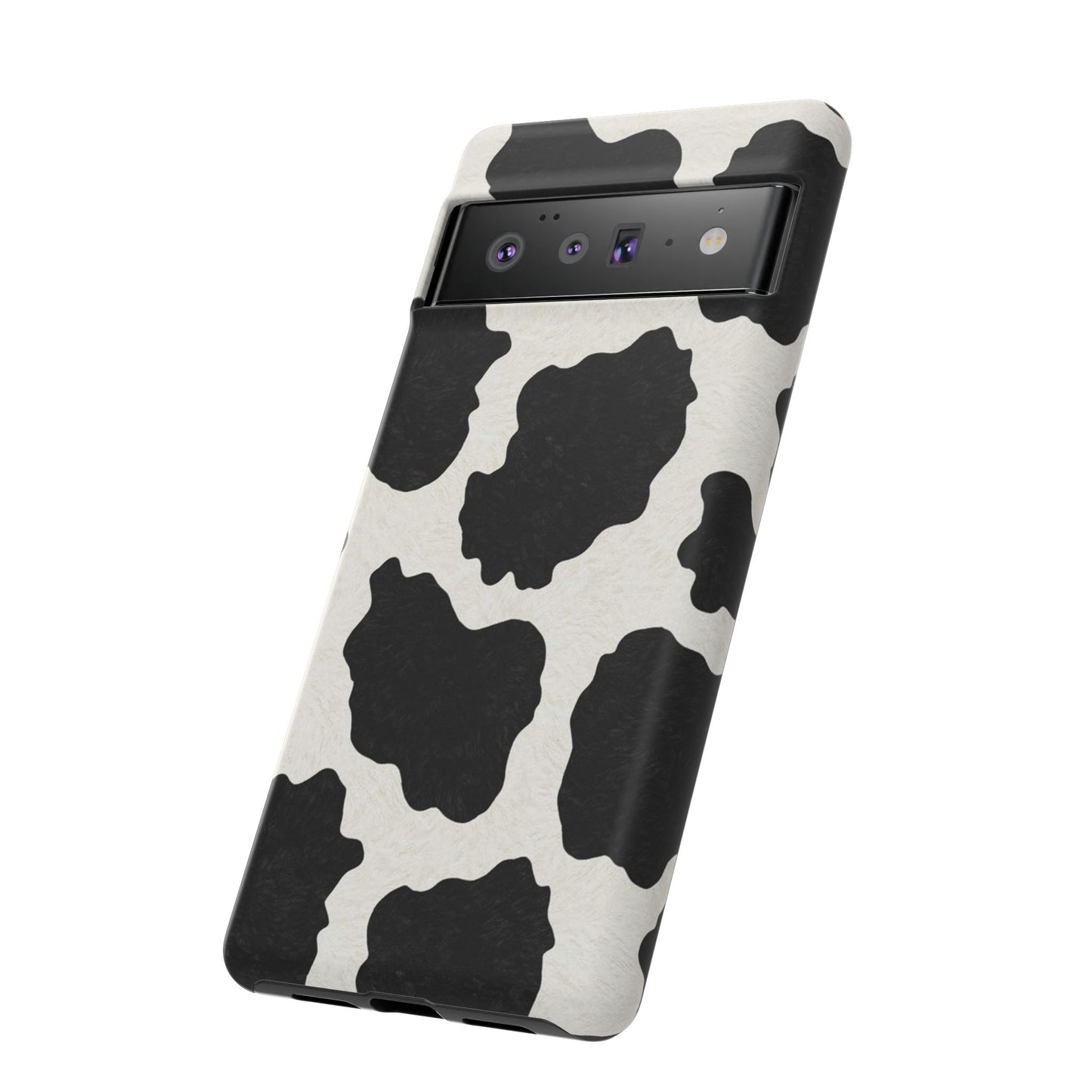 Black & White Cow Print Phone Case | Western Aesthetic iPhone & Samsung Tough Case
