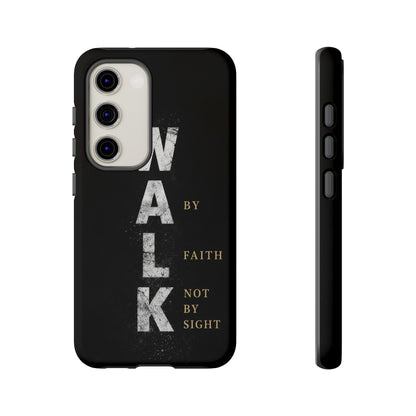Walk by Faith Not by Sight Christian Phone Case Bible Verse Faith Cover
