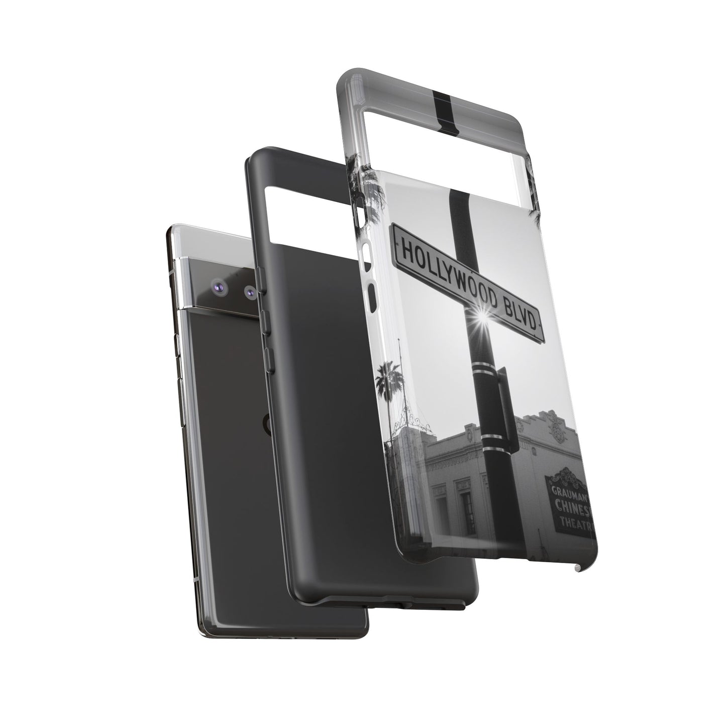 Hollywood Blvd Phone Case | Vintage Los Angeles Street Sign | Black & White LA Aesthetic