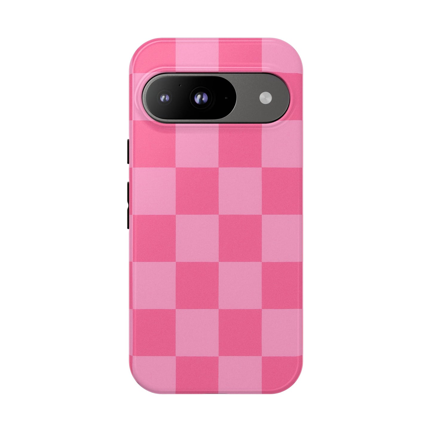Pink Checkerboard Phone Case | Cute Aesthetic Checkered iPhone & Samsung Tough Case