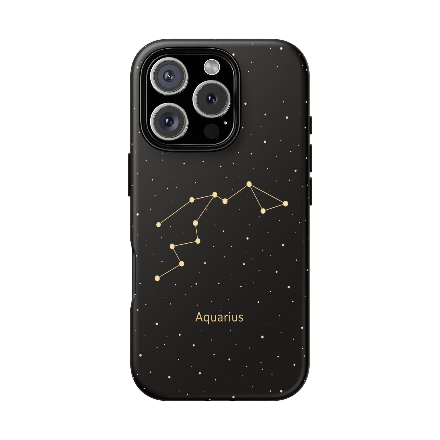 Aquarius Zodiac Constellation Phone Case – Luxe Gold Celestial Cover
