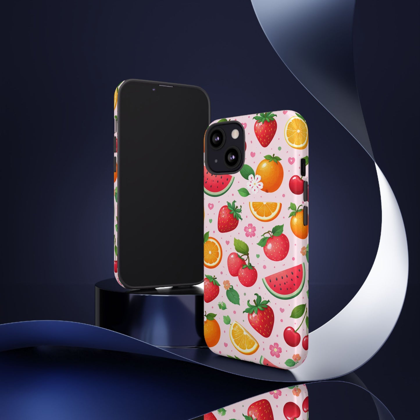 Fruit Phone Case – Tough Shockproof, Strawberry Cherry Citrus Summer Design for Iphone, Samsung Galaxy and Pixel