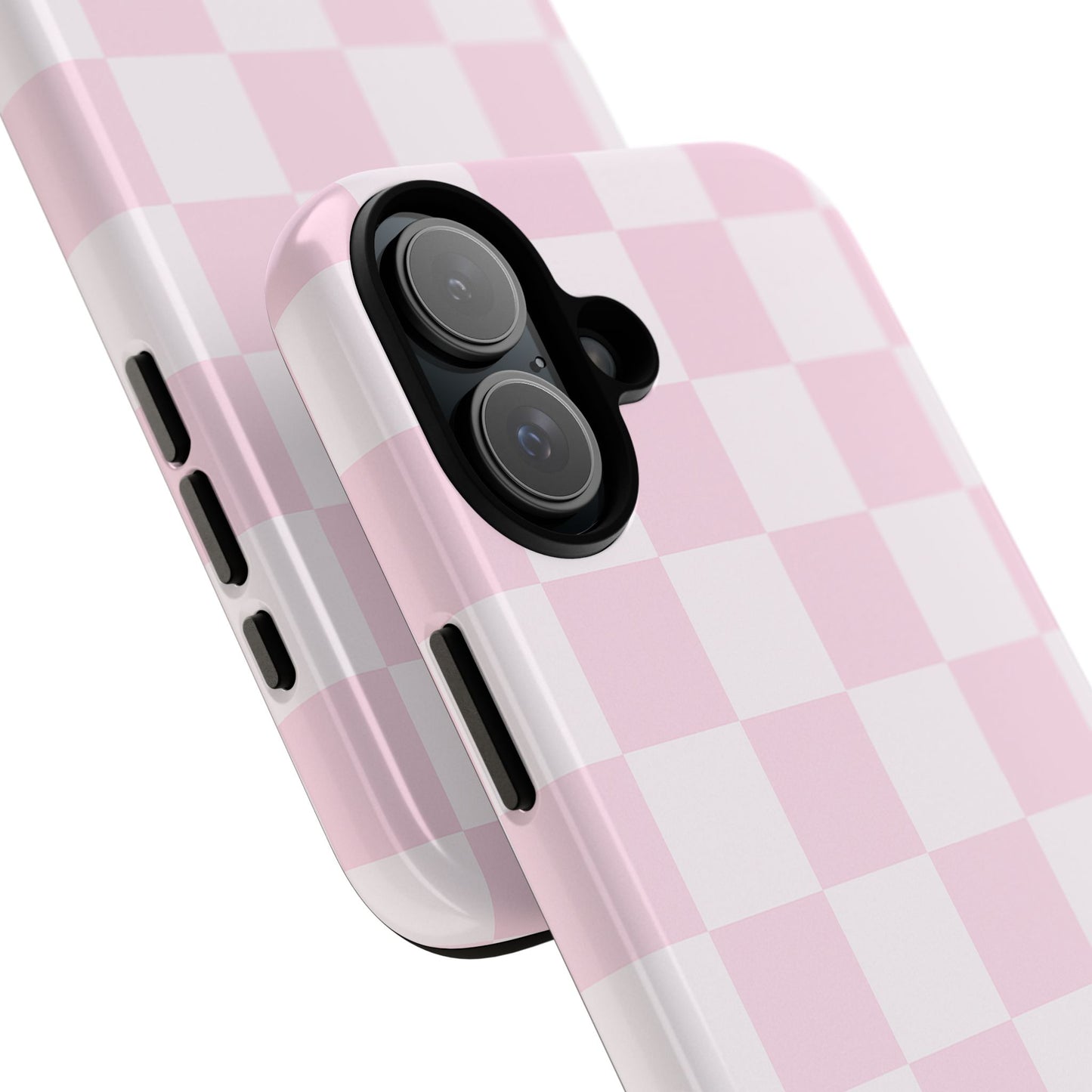 Pink Checkerboard Phone Case | Aesthetic Tough Protective Case